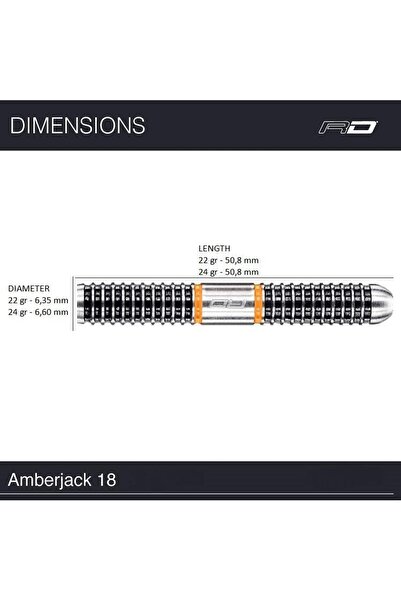 Red Dragon Amberjack 18 % 90 Tungsten Çelik Uçlu Dart Oku