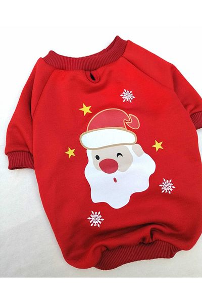 PATİBÖR Red Santa Claus Cat & Dog Sweatshirt