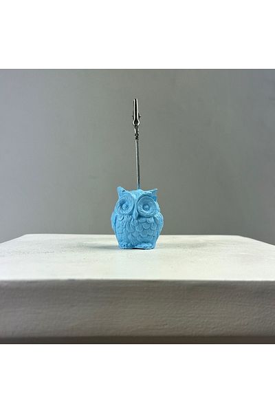 oasis decoration Light Blue Owl Note Holder