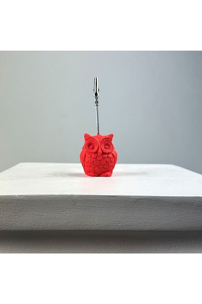 oasis decoration Coral Owl Note Holder