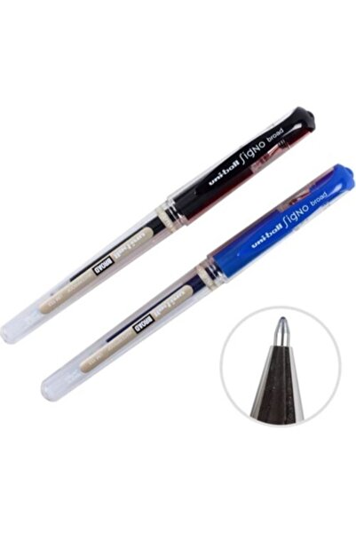 UNİ-BALL Mavi Ve Siyah Imza Kalemi Um-153 Signo Broad Roller Kalem 1,0 Mm