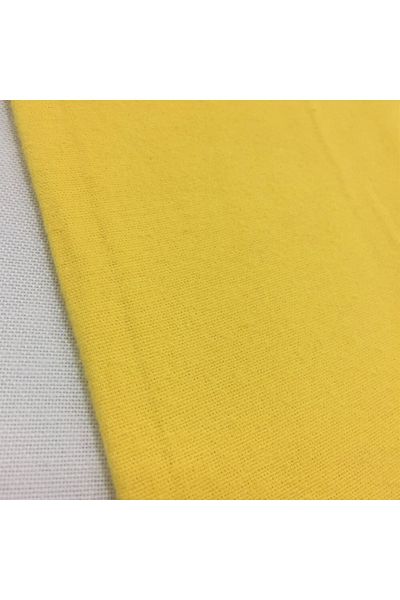 stay home 100% Cotton Flannel Fabric Yellow Width 240 Cm