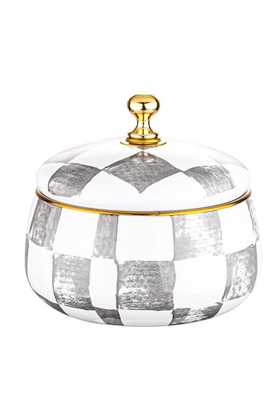 Taşev Damas - Enamel Sugar Bowl