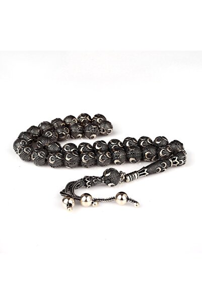 Tesbihsepetim Üç Hilal Model Tamamı 925 Ayar Gümüş Tesbih