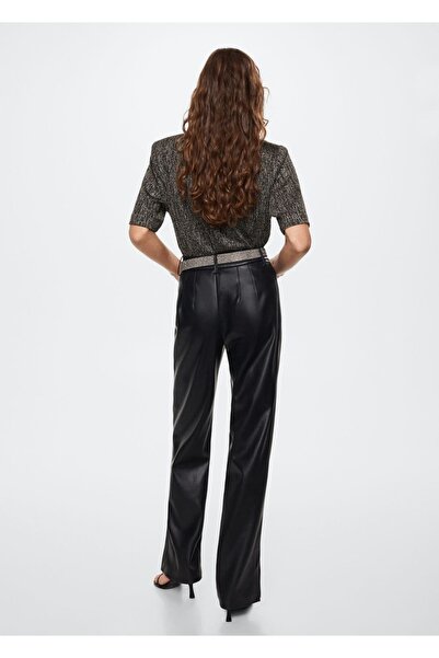 MANGO Woman Πλεκτό T-Shirt Lurex