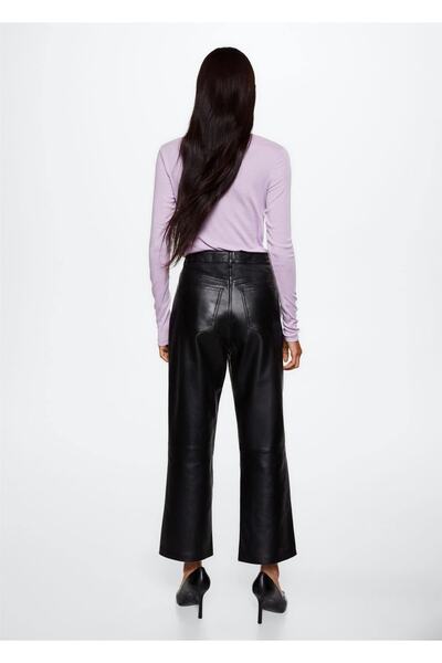 MANGO Woman Vlněné tričko s dlouhým rukávem