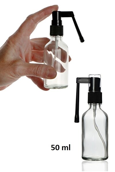 Milea Şeffaf Cam Ağız Boğaz Spreyi Şişesi 50 Ml