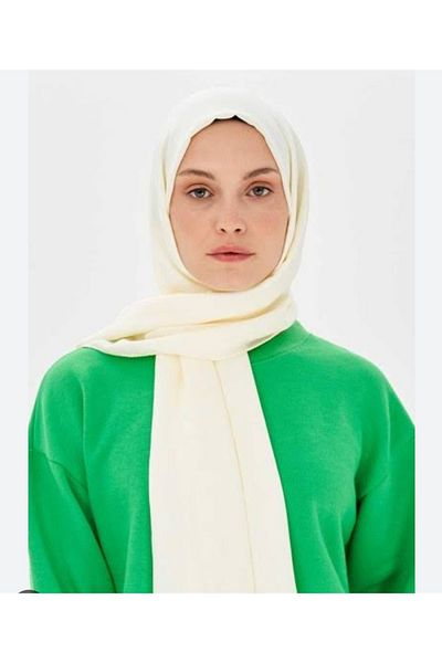 HAR-UM Ticaret Hijab Women's Medina Silk Shawl Cream