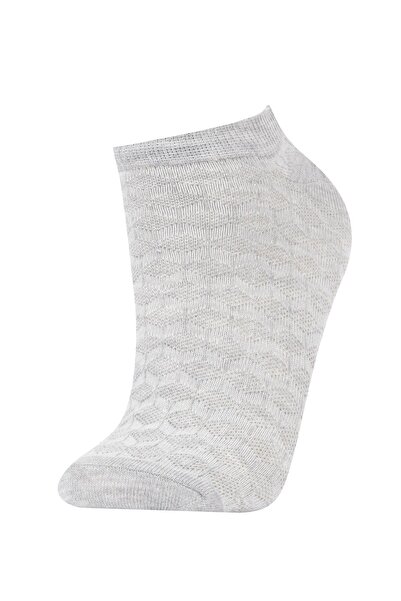 DeFacto Women's 3-Piece Cotton Booties Socks