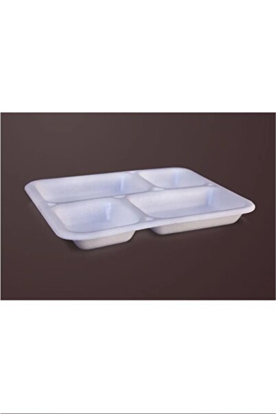 Mezpack Ambalaj 4 Göz Köpük Tabldot 50'li