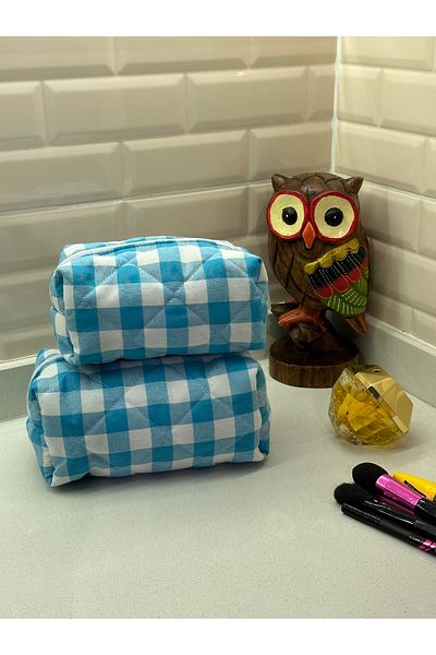 Hedwig Design Geantă de machiaj cu flori colorate-violet / Organizator / Geantă de mână (dimensiune mică)