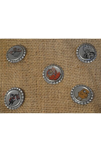 FanomCraft Vintage Gazoz Kapağı Rozet 5'li Set