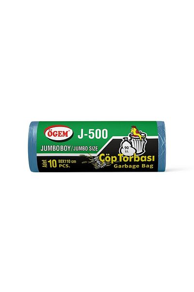 ÖGEM PLASTİK Wholesale Garbage Bag Jumbo Size 80x110 Cm - J500 (1 Box, 20 Pieces)