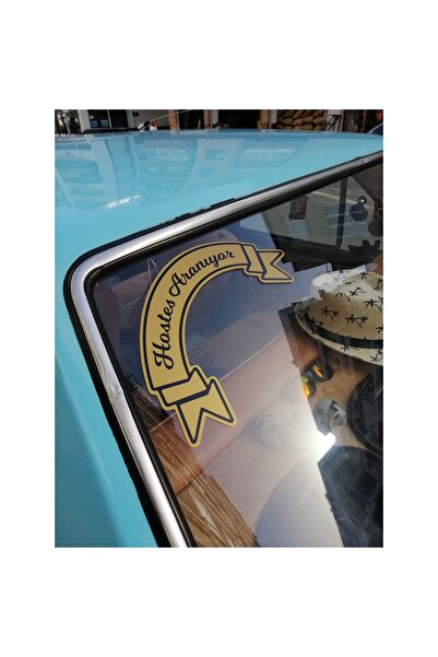 Akçay Sticker 25cm X 8cm Hostes Aranıyor Sticker Arka Cam Sticker Oto Sticker...