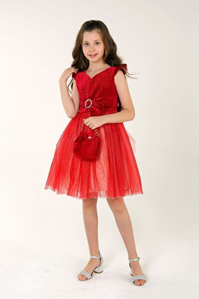 MONİTA Kız Çocuk Simli Abiye Elbise