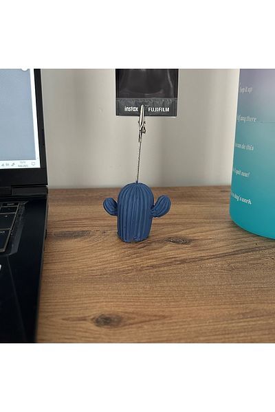 oasis decoration Gray Blue Cactus Note Holder
