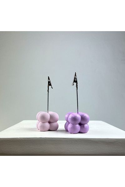 oasis decoration Bubble Note Holder Set of 2 ( Pink - Lilac )
