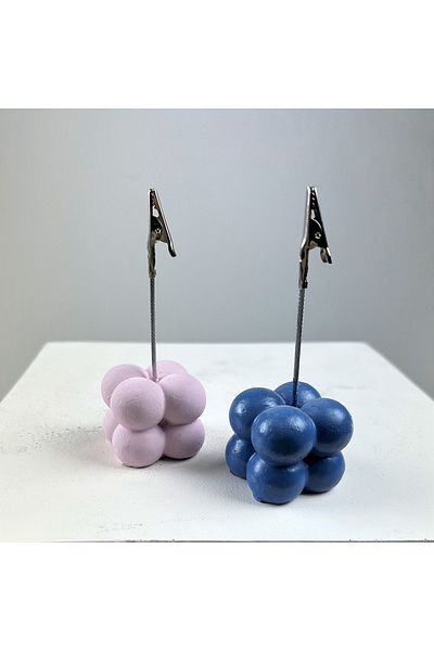 oasis decoration Bubble Note Holder Set of 2 (Pink-grey Blue)