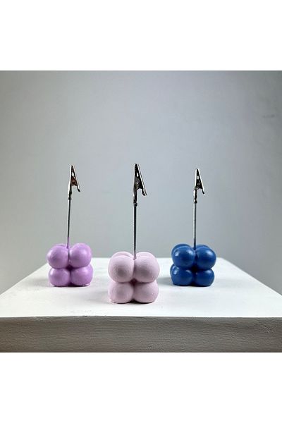 oasis decoration Bubble Note Holder Set of 3 (Pink-lilac - Gray Blue)