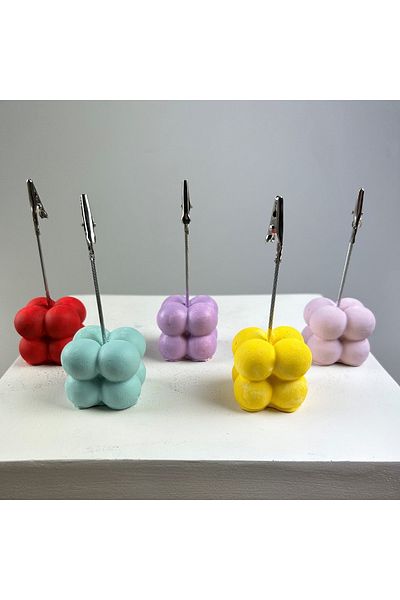 oasis decoration Bubble Note Holder Set of 5 ( Red - Yellow - Lilac - Pink - Mint)