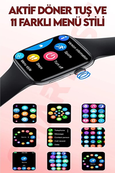 SMARTEST Watch 7 Dt Max Premium Smartwatch 2023 Yeni Akıllı Saat Çift Kordon Gps Bluetooth Arama Android Ios