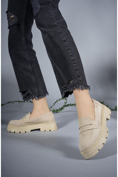 Riccon Damen Daily Loafer Shoes0012920 Hautsuede