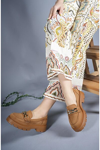 Riccon Women's Daily Loafer Shoes 0012970 Brown Suede