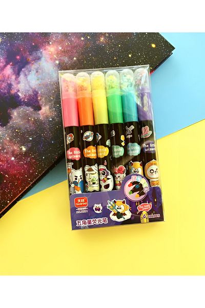 ÖZ KIRTASİYE Highlighter Wizard Star Tip Set of 6