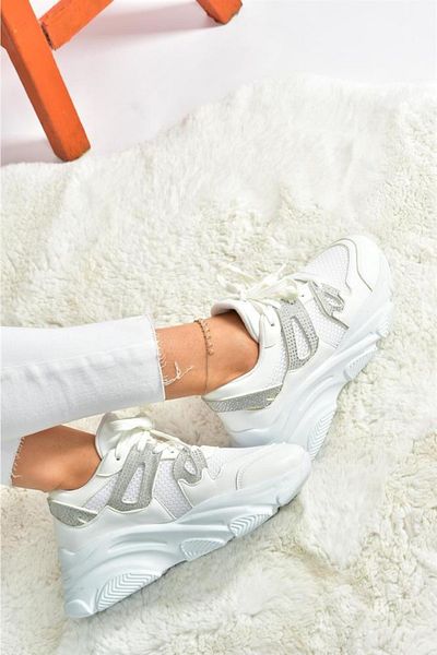 Fox Shoes P973016509 Pantofi sport alb cu talpă groasă