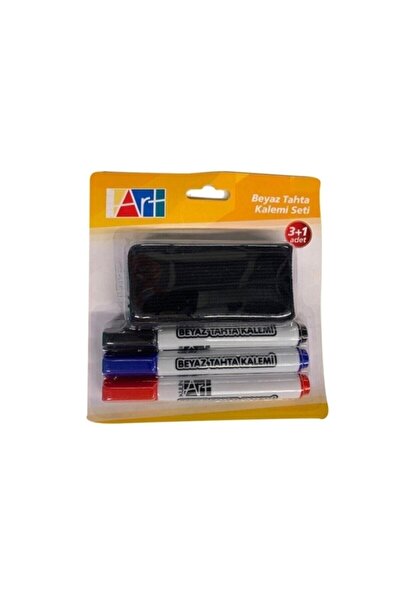 Kulinart Tahta Kalemi 3'lü + Silgi Seti Kırmızı, Mavi, Siyah