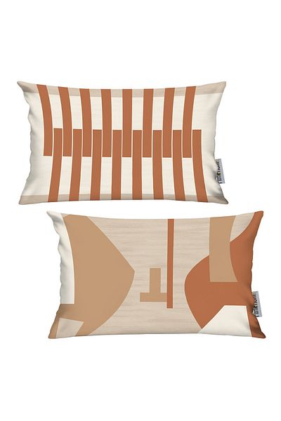 RİTMOHOME Κάλυμμα μαξιλαριού ριχτάρι 2 τεμαχίων Scandinavian Ethnic Cozy