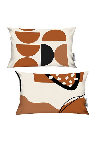 RİTMOHOME Κάλυμμα μαξιλαριού ριχτάρι 2 τεμαχίων Scandinavian Ethnic Cozy