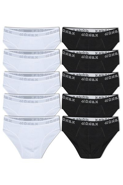 HNX Pack of 10 Hünex Written Elastic Men's Slip Panties