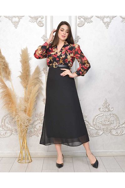 CİXAPLE Rochie cu imprimeu din sifon