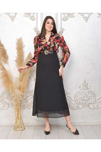 CİXAPLE Rochie cu imprimeu din sifon