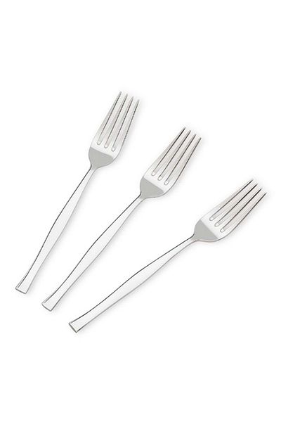 Nehir Elegant Plain 6-Piece Sweet Fork with Bag