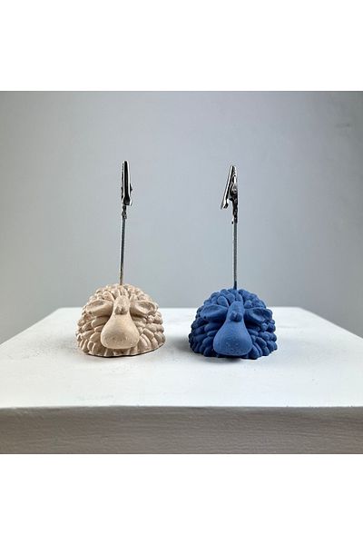 oasis decoration Lamb Note Holder Set of 2 (cream-grey Blue)
