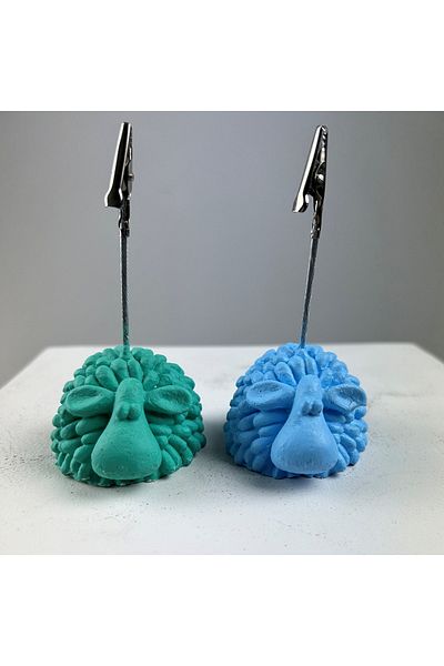 oasis decoration Lamb Note Holder Set of 2 (Light Blue - Ice Green)