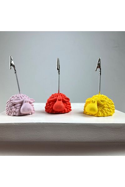 oasis decoration Lamb Note Holder Set of 3 (red - Pink - Yellow)