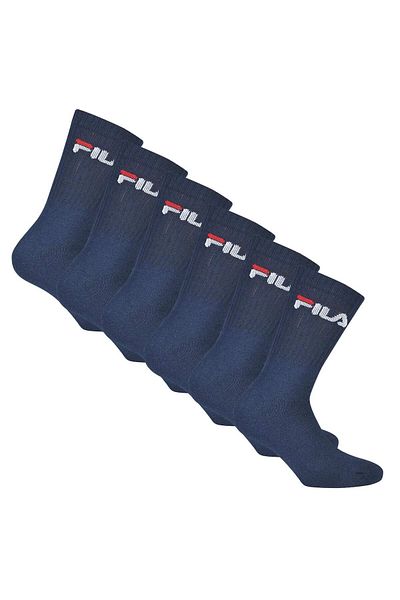 FILA Uniseks Çorap, 6'lı Paket - Mürettebat Çorap, Frottee, Tenis, Spor (2x 3 Paar)