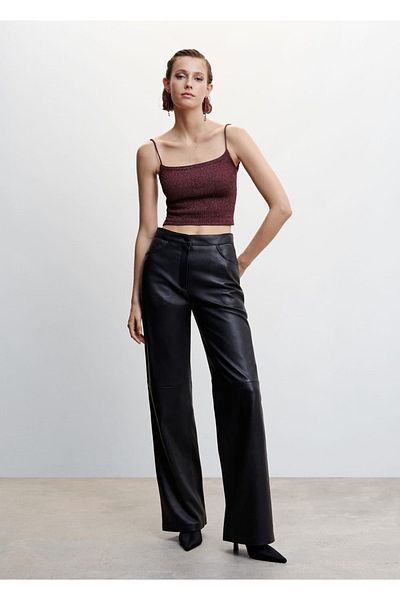 MANGO Woman Double Breasted Lurex Blouse