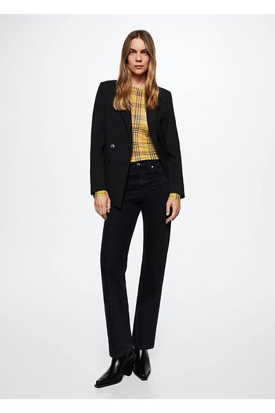 MANGO Woman Tricou din șifon cu carouri