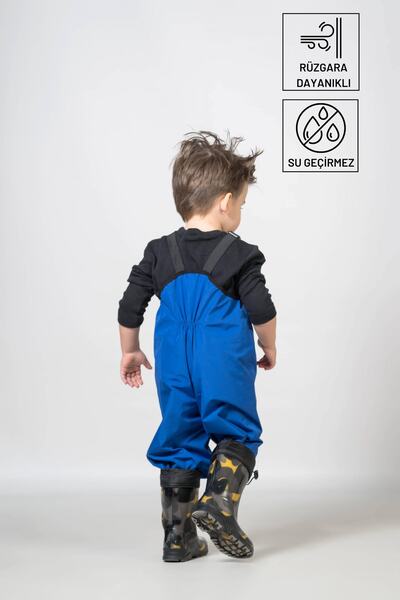 Belkızın Atölyesi Blue Waterproof Jumpsuit with Straps