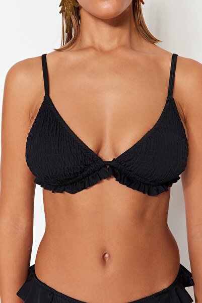Trendyol Collection Black Triangle Bikini Top TBESS23BU00181