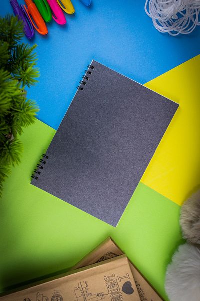 shopifav Black Covered Unlined Notebook - 14x20 Cm.50 Sheets 100 Sheets - Ivory Cream Color Paper