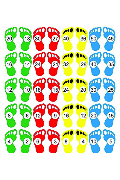 Tekin Store ملصق بصمة العد الإيقاعي 2,3,4,5 لكل 20 زوجًا