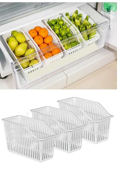 HOBBY LİFE Gree Home 3 Piece Refrigerator Organizer