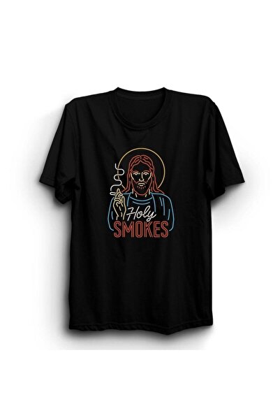 ZOKAWEAR Ουνισέξ Μπλουζάκι  "Holy Smokes " με Χιούμορ
