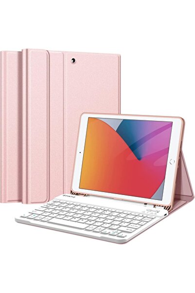 UnDePlus Apple Ipad 7. Nesil 10.2" Kılıf Kablosuz Türkçe Klavyeli Kılıf Mobax...