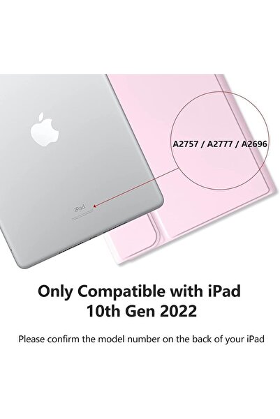 UnDePlus iPad Air 5/4 10.9 Compatible Case with Wireless Keyboard Turkish A2316-24-25 A2588-89-91 (NOT 10. GENERATION)
